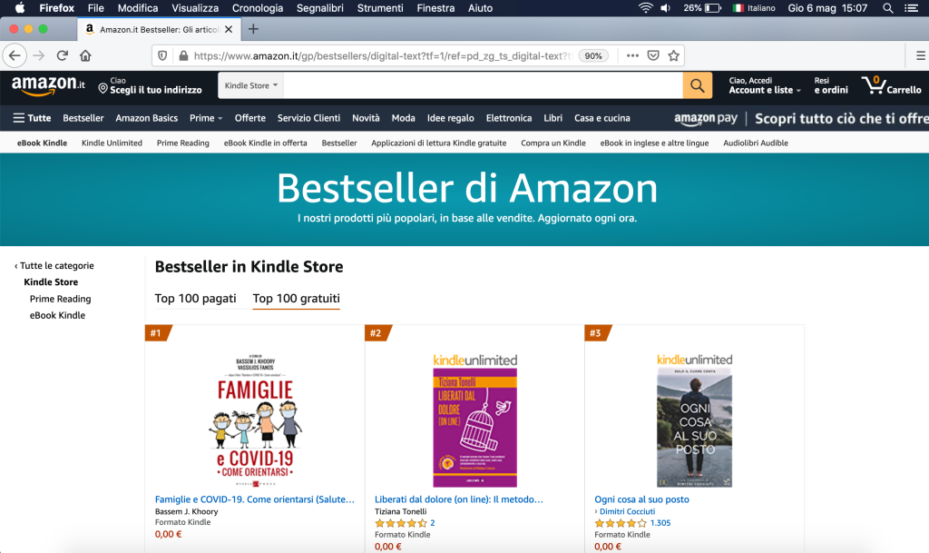 Bestseller di Amazon